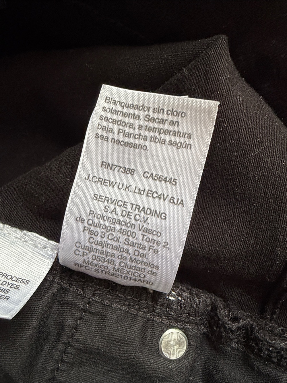 J.Crew Toothpick Black 10" High Rise Skinny Jeans Size 30 / 10 Like New - Picture 10 of 14
